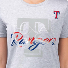Texas Rangers G-III 4Her by Carl Banks Women's Super-Slim Fit Lightweight Shadow Logo Graphic T-Shirt Discount