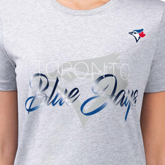 Toronto Blue Jays G-III 4Her by Carl Banks Women's Super-Slim Fit Lightweight Shadow Logo Graphic T-Shirt Near Me