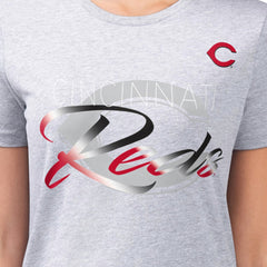 Cincinnati Reds G-III 4Her by Carl Banks Women's Super-Slim Fit Lightweight Shadow Logo Graphic T-Shirt Sale