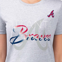 Atlanta Braves G-III 4Her by Carl Banks Women's Super-Slim Fit Lightweight Shadow Logo Graphic T-Shirt Online