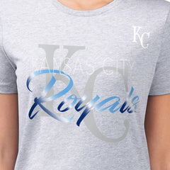 Kansas City Royals G-III 4Her by Carl Banks Women's Super-Slim Fit Lightweight Shadow Logo Graphic T-Shirt Sale