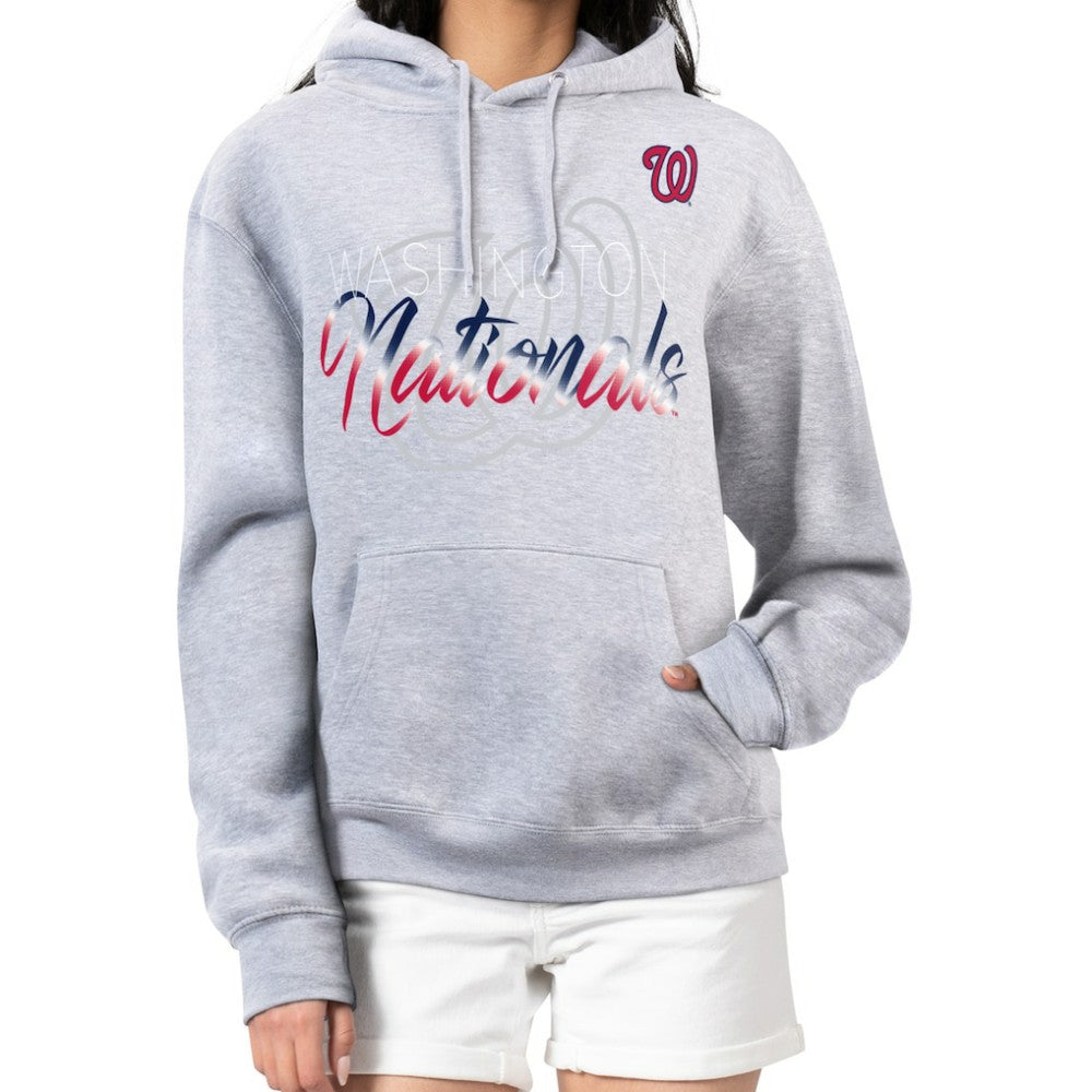 Washington Nationals G-III 4Her by Carl Banks Women's Shadow Logo Graphic Pullover Hoodie Online