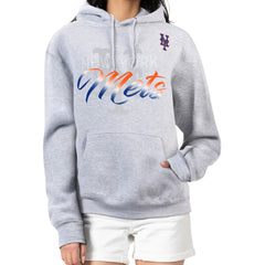 New York Mets G-III 4Her by Carl Banks Women's Shadow Logo Graphic Pullover Hoodie Online