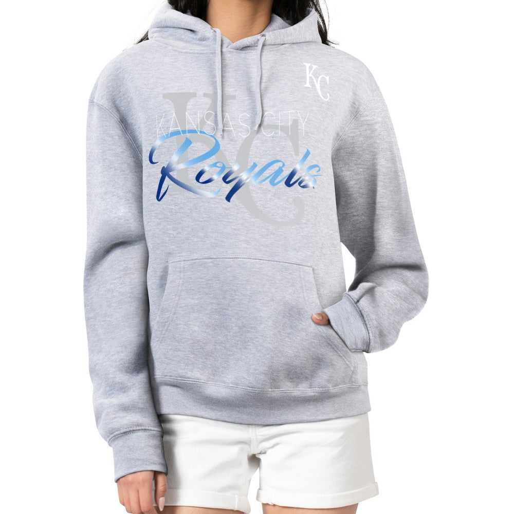 Kansas City Royals G-III 4Her by Carl Banks Women's Shadow Logo Graphic Pullover Hoodie Outlet