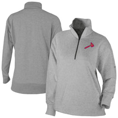 Atlanta Braves Columbia Women's Birchwood Hills Quarter-Zip Pullover Discount