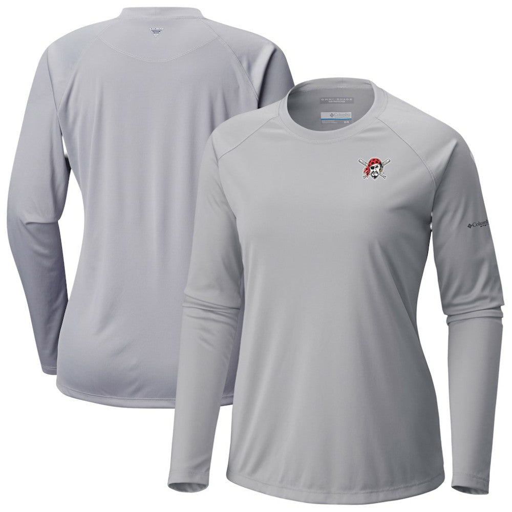 Pittsburgh Pirates Columbia Tidal Tee II Long Sleeve T-Shirt Outlet