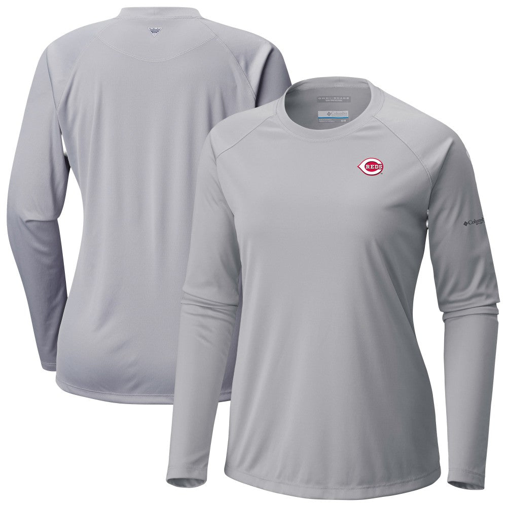Cincinnati Reds Columbia Tidal Tee II Long Sleeve T-Shirt for sale