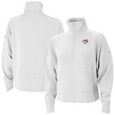 Toronto Blue Jays Columbia Women's Wickhams Hills Raglan Omni-Wick Quarter-Zip Pullover Discount