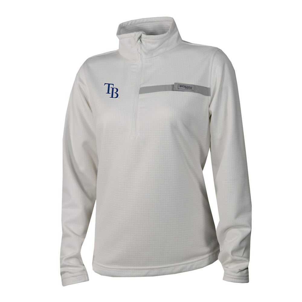 Tampa Bay Rays Columbia Women's Skiff Guide Fleece Half-Zip Pullover Jacket Sale