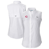 Cincinnati Reds Columbia Women's Tamiami Sleeveless Shirt Outlet