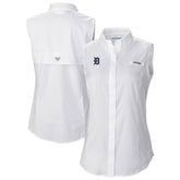 Detroit Tigers Columbia Women's Tamiami Sleeveless Shirt Near Me