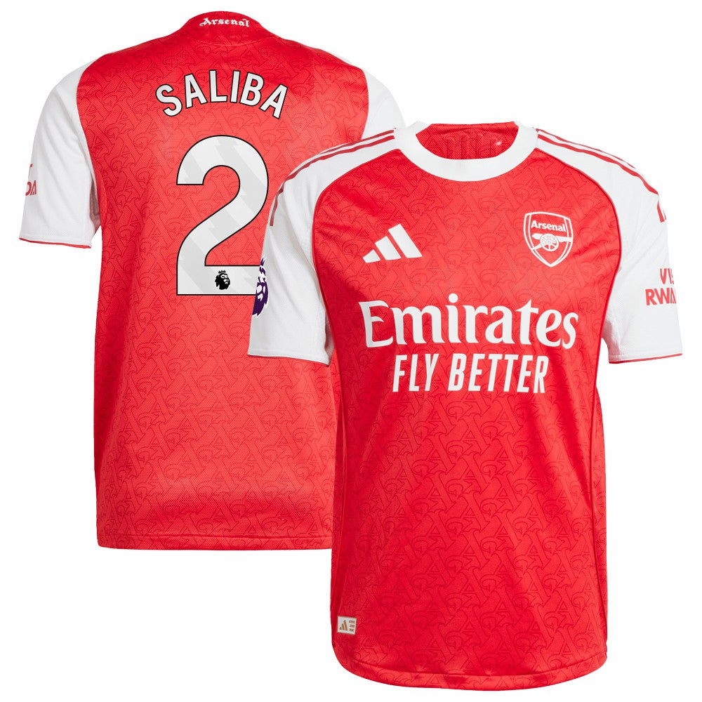 Adidas - William Saliba Arsenal 2025/26 Home Player Jersey - Red