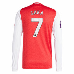 Adidas - Bukayo Saka Arsenal 2025/26 Home Long Sleeve Player Jersey - Red