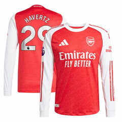 Adidas - Kai Havertz Arsenal 2025/26 Home Long Sleeve Player Jersey - Red