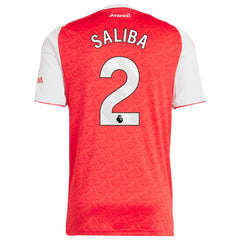 Adidas - William Saliba Arsenal 2025/26 Home Replica Player Jersey - Red