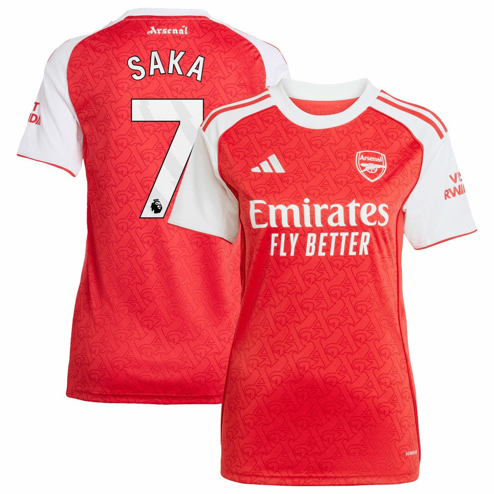 Adidas - Bukayo Saka Arsenal Women's 2025/26 Home Replica Player Jersey - Red