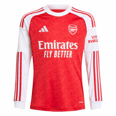 Adidas - Bukayo Saka Arsenal Youth 2025/26 Home Replica Long Sleeve Player Jersey - Red