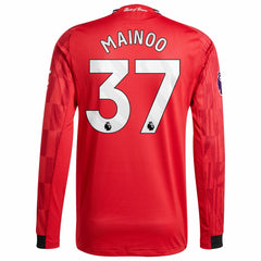 Adidas - Kobbie Mainoo Manchester United Home 2025/26 Player Long Sleeve Jersey - Red