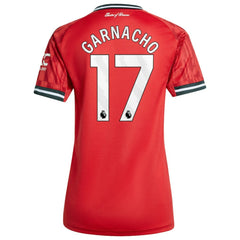 Adidas - Alejandro Garnacho Manchester United Women's Home 2025/26 Replica Player Jersey - Red