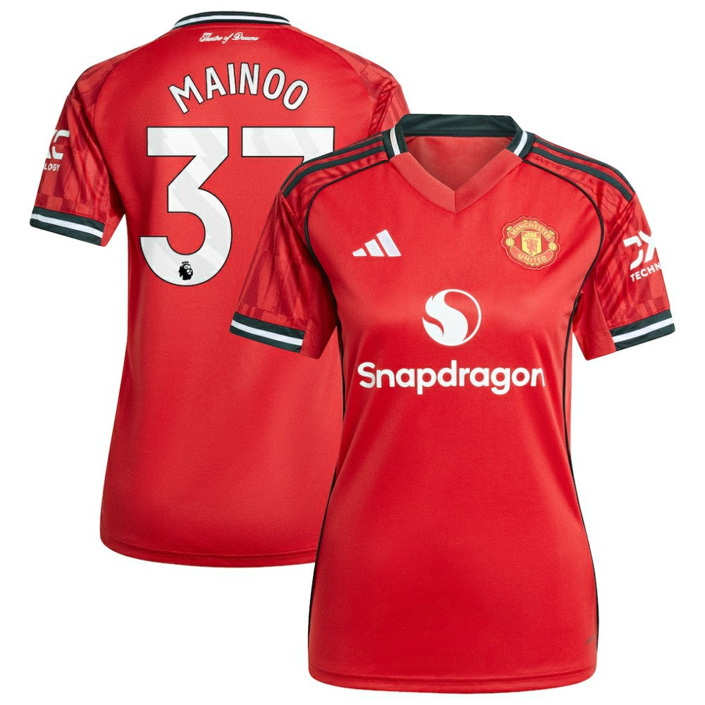 Adidas - Kobbie Mainoo Manchester United Women's Home 2025/26 Replica Player Jersey - Red