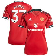 Adidas - Kobbie Mainoo Manchester United Women's Home 2025/26 Replica Player Jersey - Red