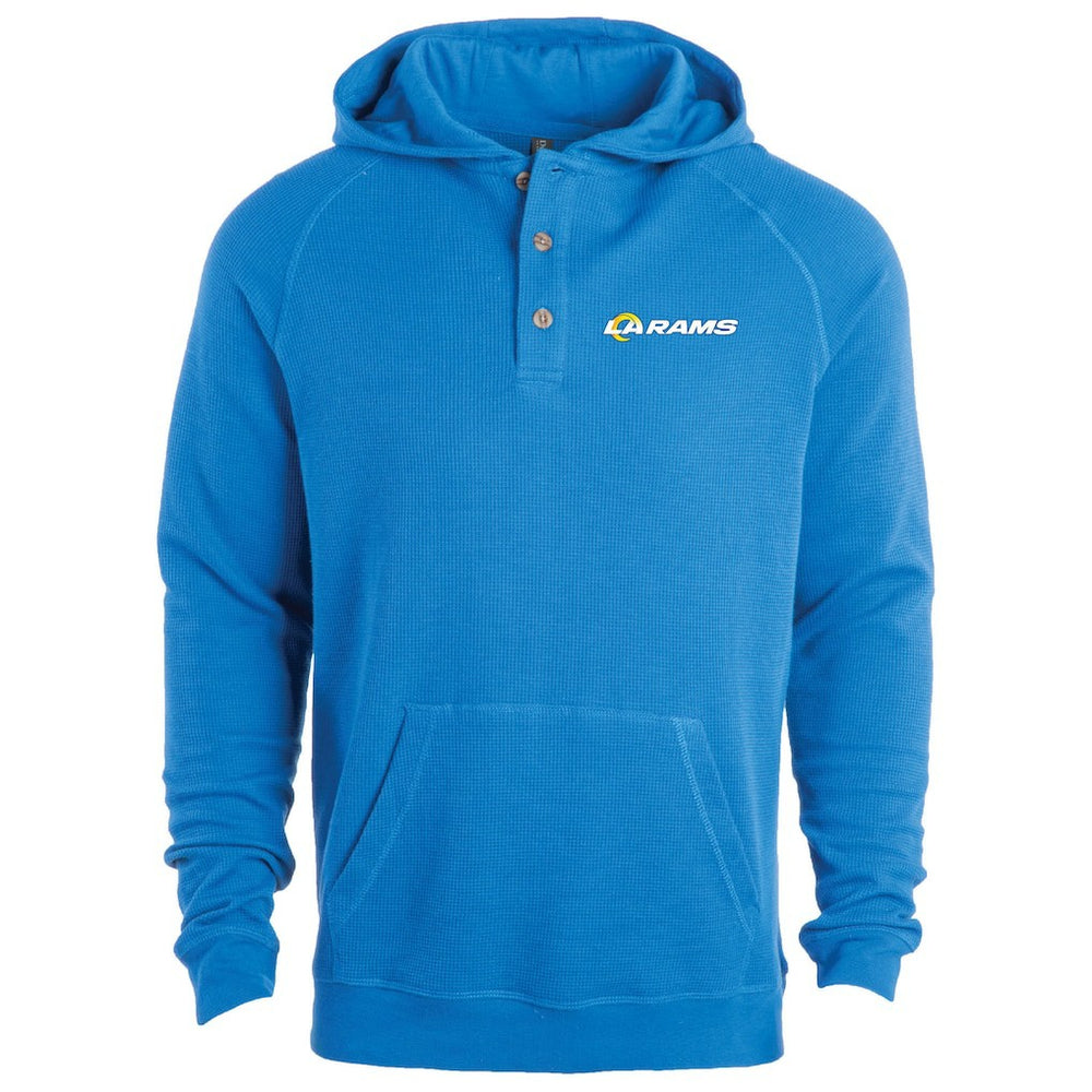 Los Angeles Rams Dunbrooke Montana Raglan Thermal Hoodie - Royal - NFL