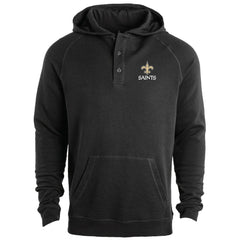 New Orleans Saints Dunbrooke Montana Raglan Thermal Hoodie - Black - NFL