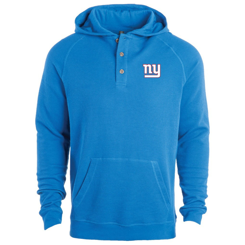 New York Giants Dunbrooke Montana Raglan Thermal Hoodie - Royal - NFL