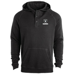 Las Vegas Raiders Dunbrooke Montana Raglan Thermal Hoodie - Black - NFL