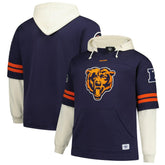 Chicago Bears '47 Big & Tall Split Zone Cornerback V-Neck Hoodie - Navy - 47 brand