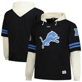 Detroit Lions '47 Big & Tall Split Zone Cornerback V-Neck Hoodie - Black - 47 brand