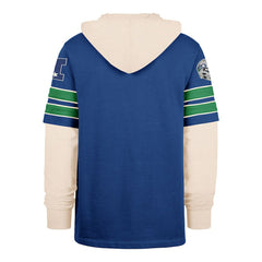Seattle Seahawks '47 Big & Tall Split Zone Cornerback Hoodie - Royal - 47 brand