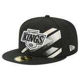 Los Angeles Kings New Era Faded Lines 59FIFTY Fitted Hat - Black | New Era Clearance
