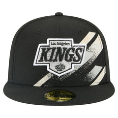 Los Angeles Kings New Era Faded Lines 59FIFTY Fitted Hat - Black | New Era Clearance