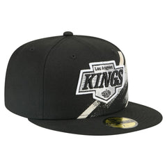 Los Angeles Kings New Era Faded Lines 59FIFTY Fitted Hat - Black | New Era Clearance