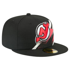 New Jersey Devils New Era Faded Lines 59FIFTY Fitted Hat - Black | New Era sale