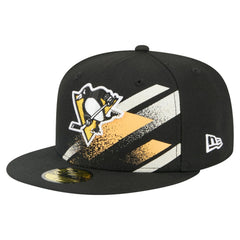 Pittsburgh Penguins New Era Faded Lines 59FIFTY Fitted Hat - Black | New Era on sale