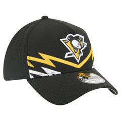 Pittsburgh Penguins New Era 39THIRTY A-Frame Perforated Flex Hat - Black | New Era Clearance