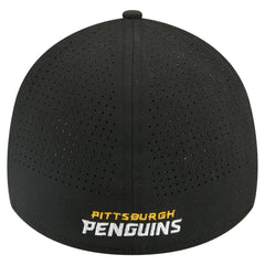 Pittsburgh Penguins New Era 39THIRTY A-Frame Perforated Flex Hat - Black | New Era Clearance