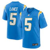Trey Lance Los Angeles Chargers Team Game Jersey - Powder Blue - Nike
