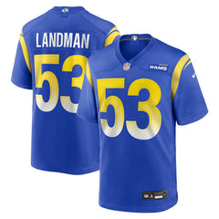 Nate Landman Los Angeles Rams Team Game Jersey - Royal - Nike