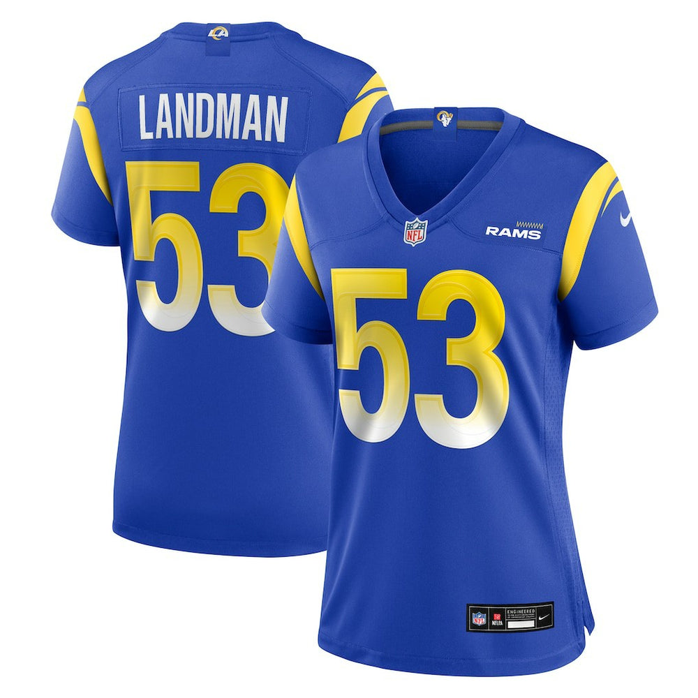 Nate Landman Los Angeles Rams Women's Team Game Jersey - Royal - Nike