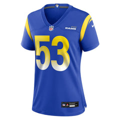 Nate Landman Los Angeles Rams Women's Team Game Jersey - Royal - Nike