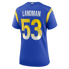 Nate Landman Los Angeles Rams Women's Team Game Jersey - Royal - Nike