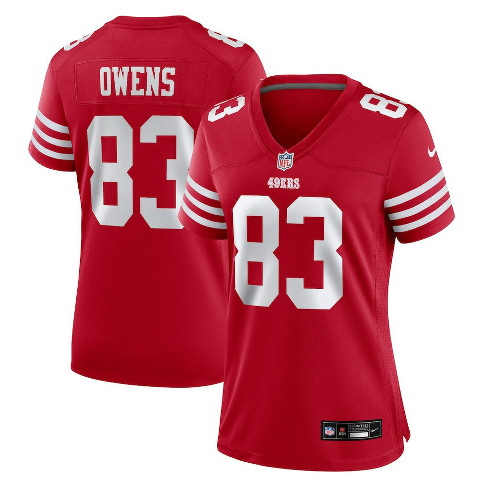 Terique Owens San Francisco 49ers Women's Team Game Jersey - Scarlet - Nike