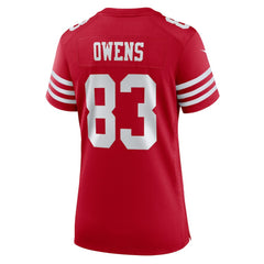 Terique Owens San Francisco 49ers Women's Team Game Jersey - Scarlet - Nike