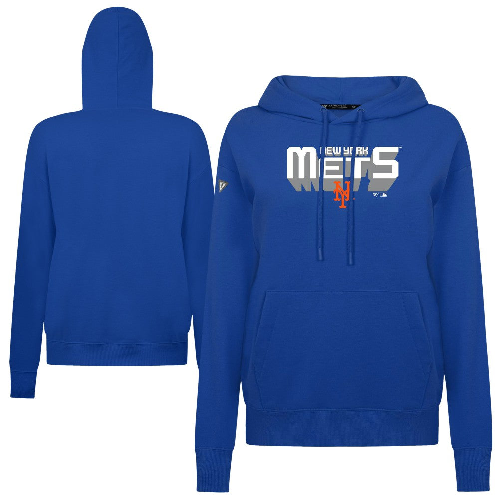 New York Mets Levelwear Women's Adorn Retro 3D Pullover Hoodie for sale