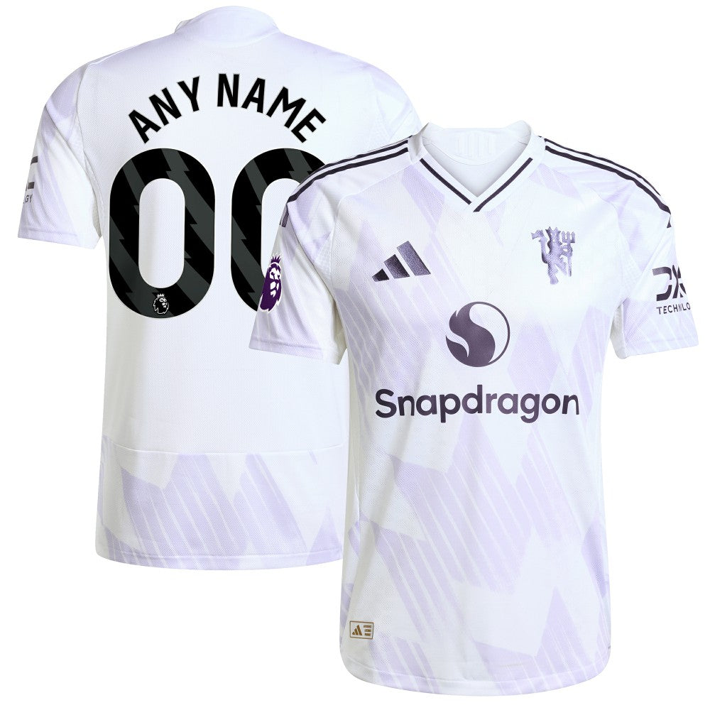 Adidas - Manchester United 2025/26 Away Custom Jersey - White