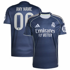 Adidas - Real Madrid 2025/26 Away Replica Custom Jersey - Blue