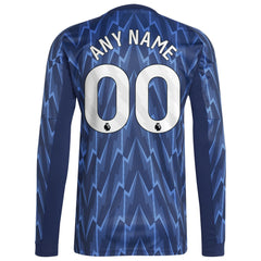 Adidas - Arsenal 2025/26 Away Replica Long Sleeve Custom Jersey - Blue